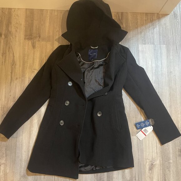 Nautica womens Double Breasted Peacoat With Removeable Hood XS - Picture 3 of 11